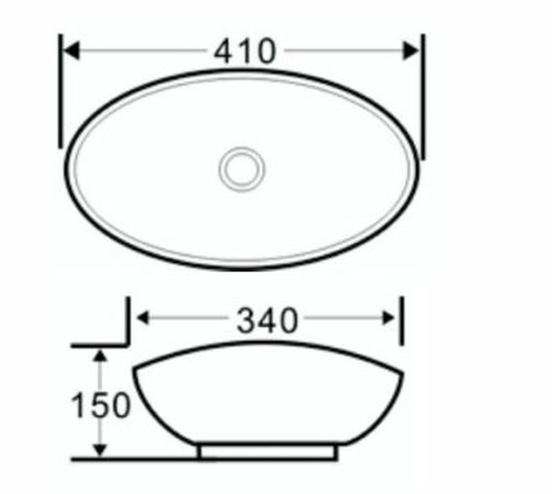 Mia black matte art basin 410x340x150mm, , medium-null
