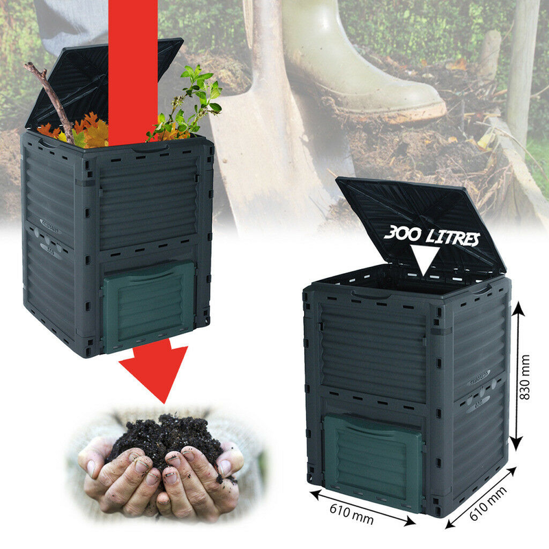 Eco friendly garden composter bin organic waste 300l, , medium image number null