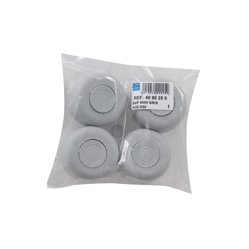 Furniture foot mini cylindrical 28&chi;&phi;50mm plastic gray 4 pcs.-null