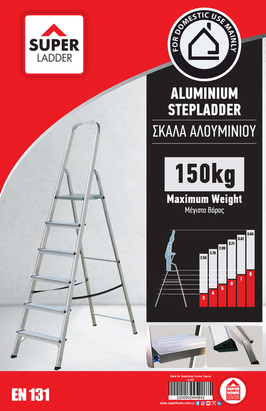 Super aluminium ladders 5+1 steps, , medium image number null