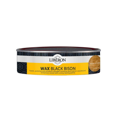 Wax black bison paste medium oak 150ml liberon