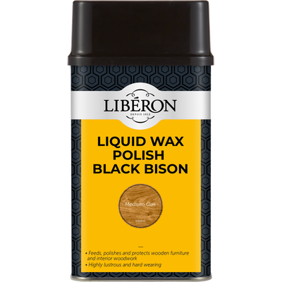 Liquid wax polish black bison 500ml clear liberon
