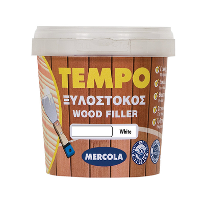 Mercola tempo wood filler 200g white, White, medium