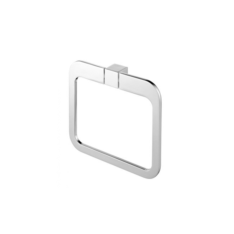 Bathroom towel ring futura metal silver image number null