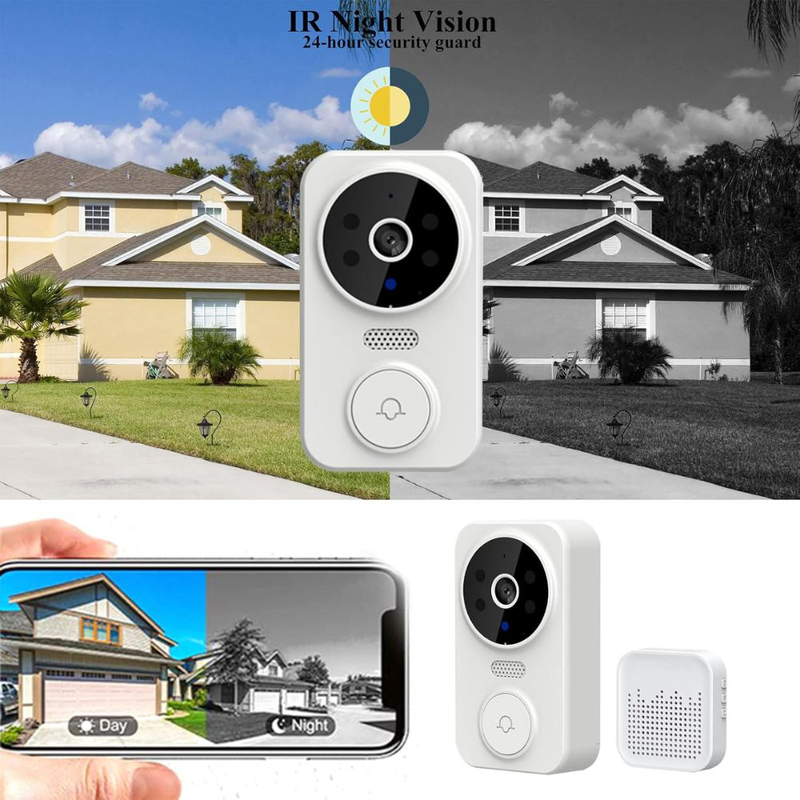 Green lyca mini doorbell με κάμερα 1080p, νυχτερινή όραση και διπλής κατεύθυνσης ήχο, , medium-null
