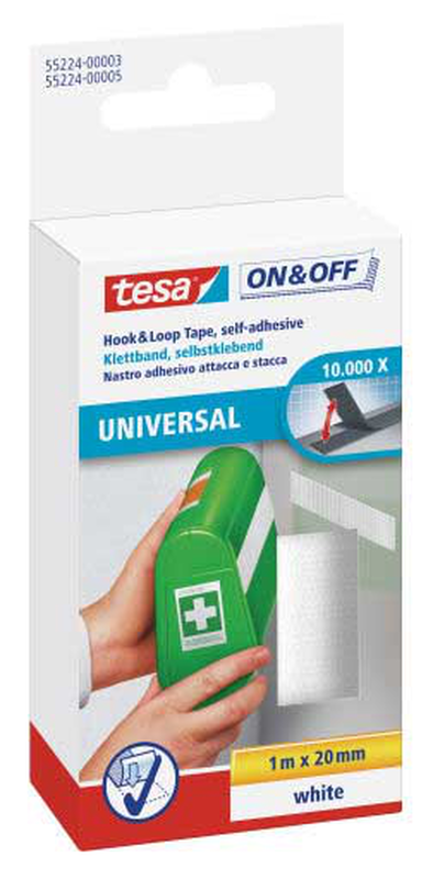 Product image: Tesa on&off tape 1m x 20mm white, , medium-null