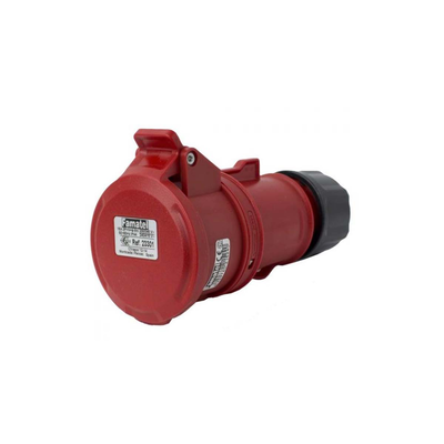 Industrial mobile socket famatel 32a ip44 380-440v 3p + n + e red