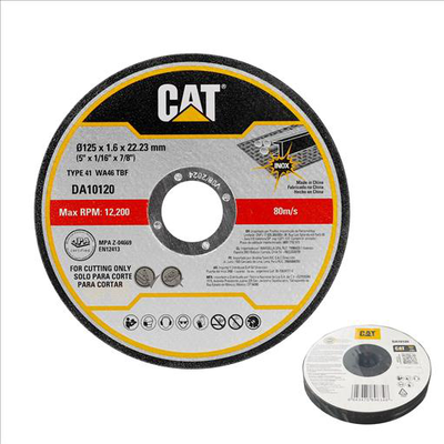 Cat da10120 abrasive cutting disc flat inox 125x1.6x22.23mm type 41 wa46TBf pack x 10, , medium