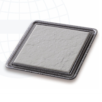 Shower drain square with ceramic grid