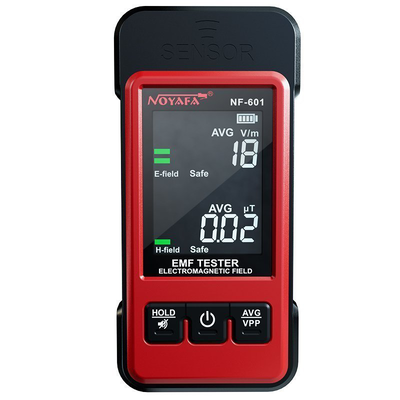 Noyafa nf-601 portable electromagnetic radiation detector for real-time monitoring and over-threshold automatic audio-visual alarm, , medium