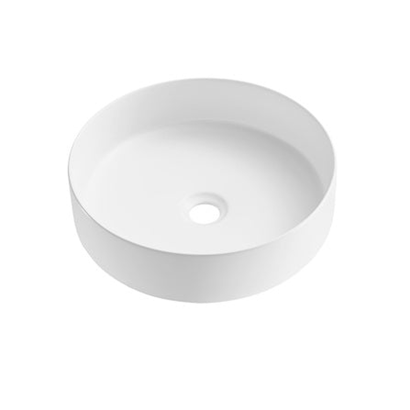 White matte round art basin 360x360x120mm, , medium-null
