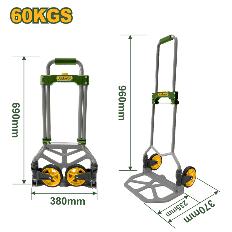 Foldable hand truck 60kg 130mm jadever, , medium-null