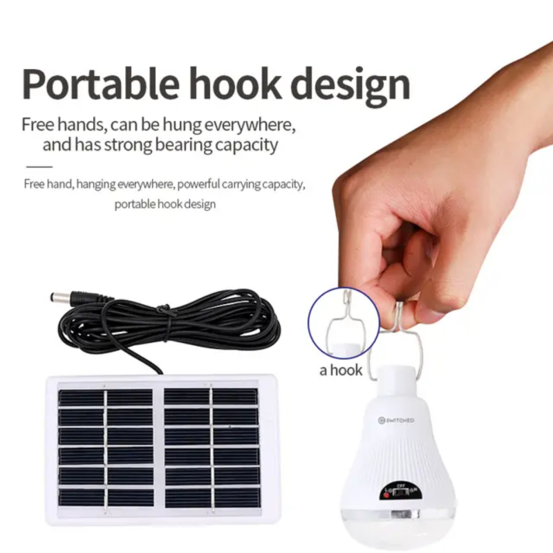 Product image: Αυτόνομη ηλιακή λάμπα led 10w με γάντζο gr6028USB, , medium-null