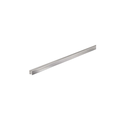 Profile u shape aluminum 1000x10x15x1mm chrome