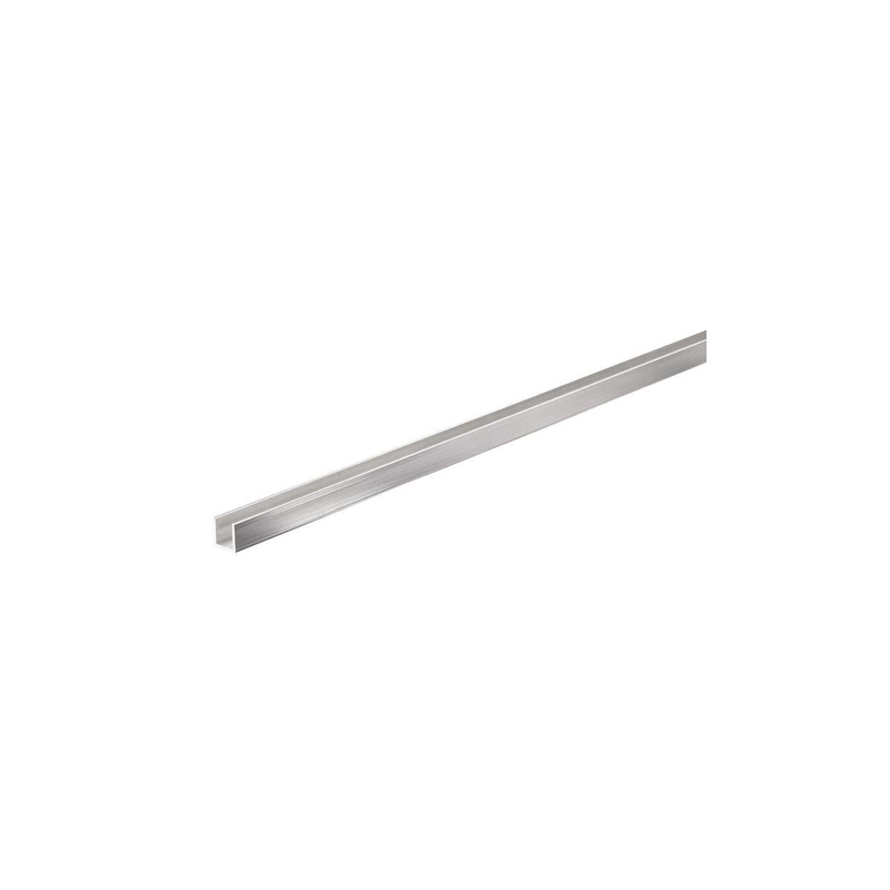 Profile u shape aluminum 1000x10x15x1mm chrome-null