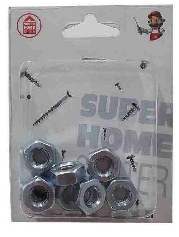 Hexagon nuts 10mm 8pcs, , medium-null