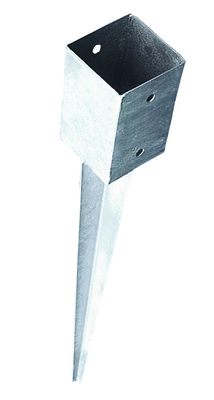 Cerland fencebase spike 7cm x 7cm x 30cm silver, , medium