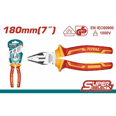 Total πένσα ηλεκτρολόγου με μόνωση 1000v 180mm , , medium