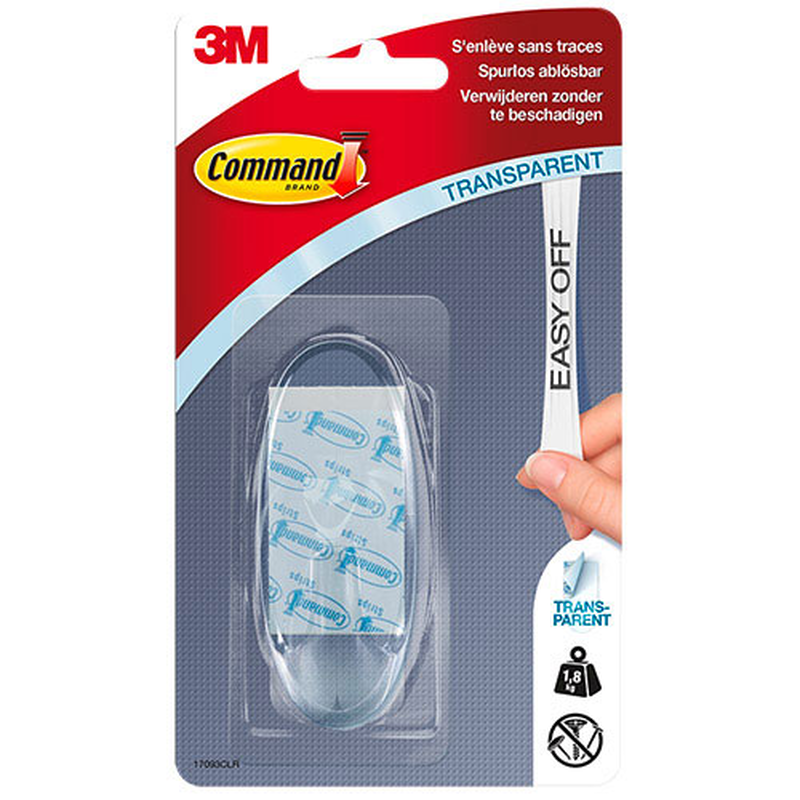 3m command™ hooks 1.8kg 1pc clear, , medium-null