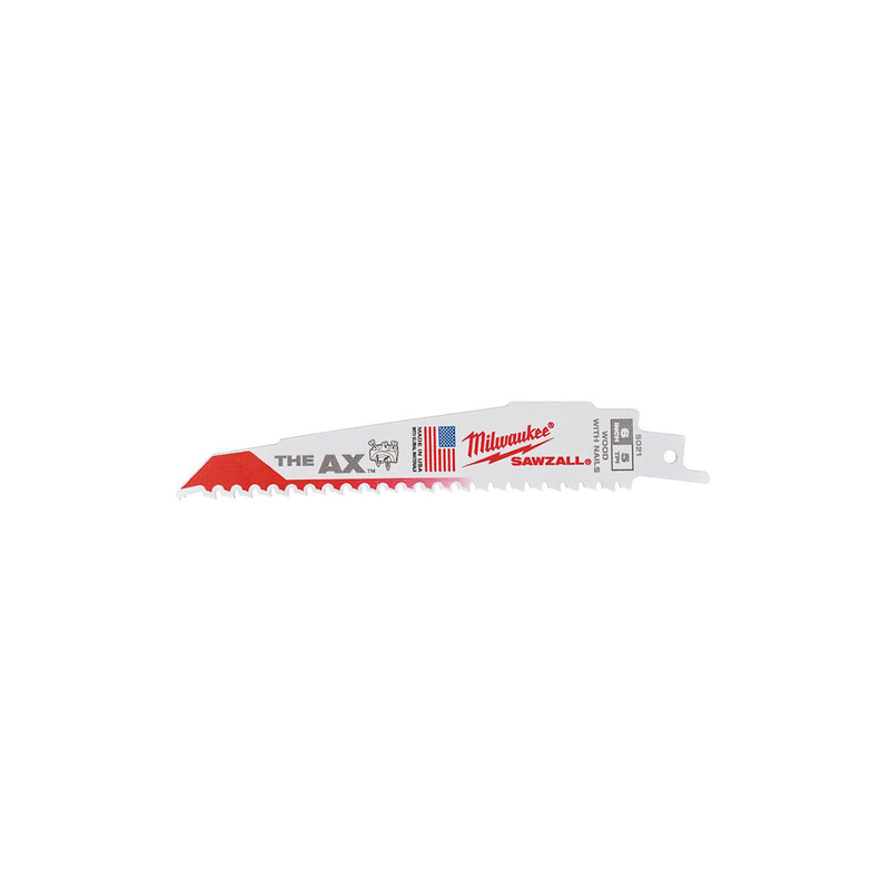 Product image: Milwaukee 150mm x 5tpi wood with nails ax demolition sawzall blades 5pcs 48005021, , medium-null