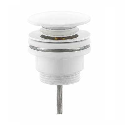 Matte white universal click-clack valve