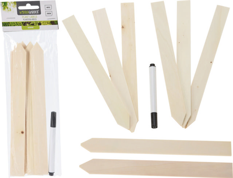 Plant label wood 8pcs, , medium-null