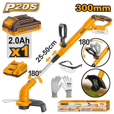 Ingco grass trimmer 20v set, , medium