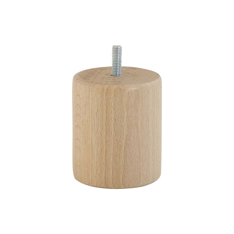Furniture foot cylindrical 200x&phi;68mm wooden polished-null