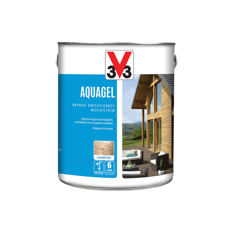 V33 varnish 2.5l white aqua woodstain-null