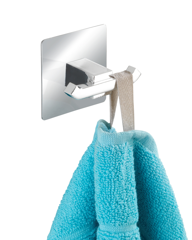 Wenko turboloc stainless steel hook quadrato double, , medium image number null