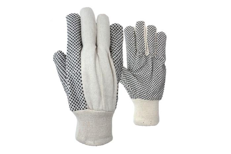 Gloves with anti-slip pvc dots on palms (030020)-null