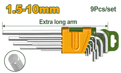 9pcs hex keys extra long arm jadever, , medium