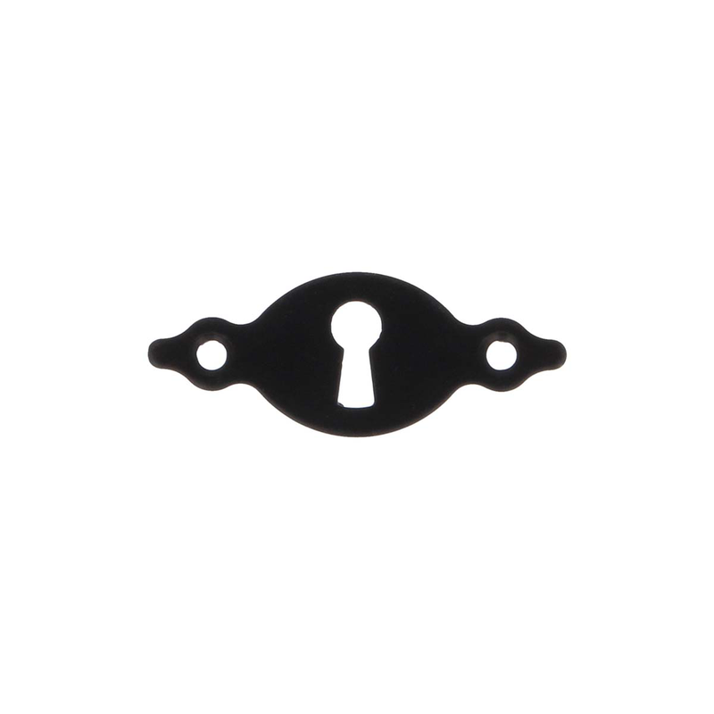 Lock hole lid 10 67x25x1,5mm with 2 screws metal black, , medium-null