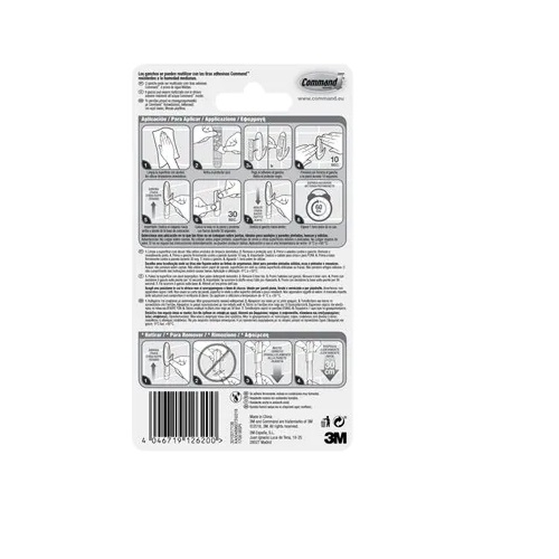 3m command hooks waterproof 1.3kg 2pcs, , medium-null