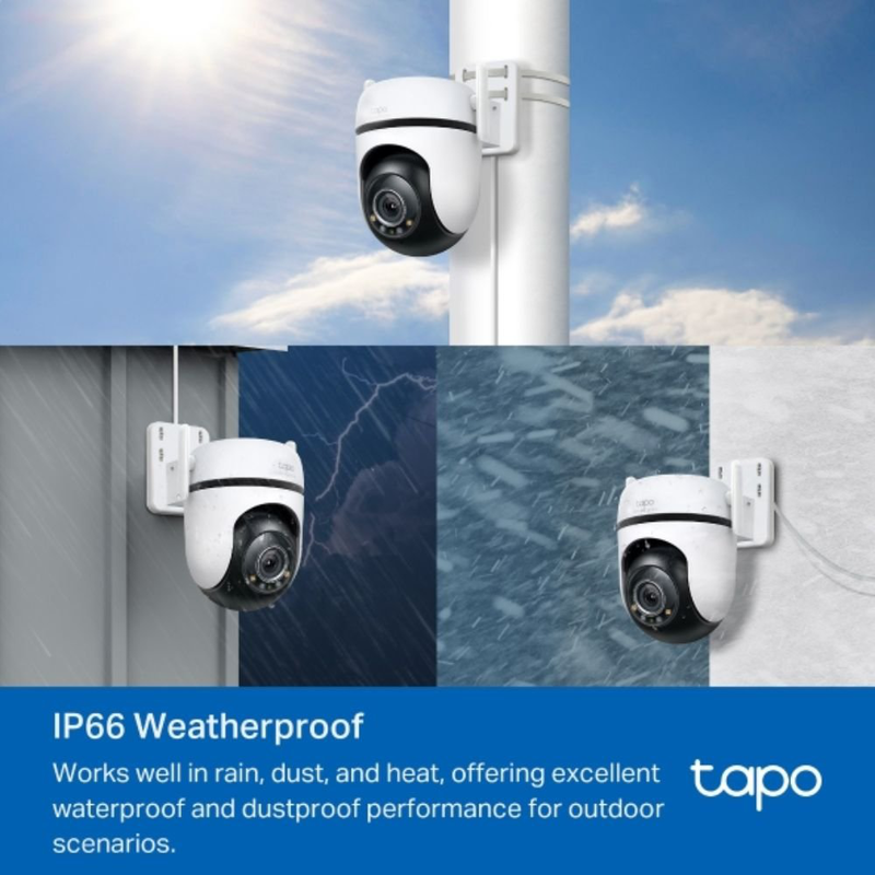 Product image: Tapo c520ws εξωτερική ασύρματη κάμερα ασφαλείας Wi-Fi με πανοραμική περιστροφή, σύστημα ai ανίχνευσης & νυχτερινή όραση, , medium-null