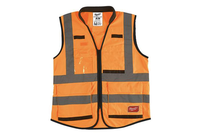 Premium high-visibility orange vest (a15597), , medium
