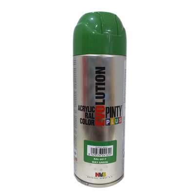 Ακρυλικο χρωμα σπρει may green ral 6017 400ml evolution pinty plus