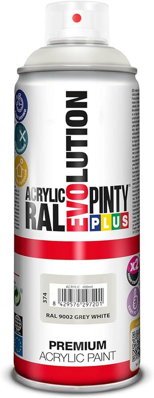 Acrylic paint spray grey white ral 9002 400ml, , medium image number null
