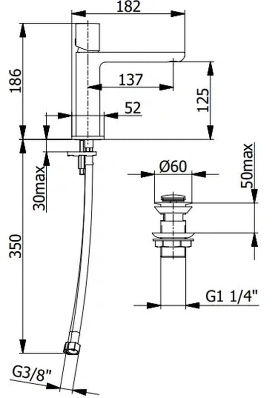 My time black basin mixer-null