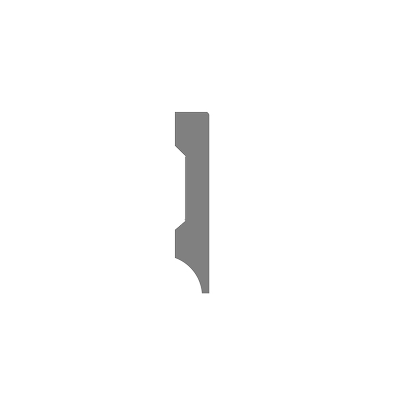 Polimer skirting 60mm square top white, , medium image number null