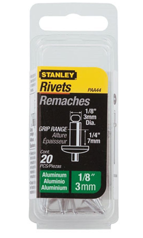 Product image: Stanley aluminium rivets 1/8x1/4(x20), , medium-null