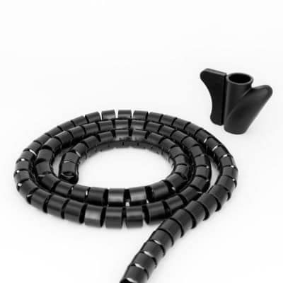 Mediarange cable bundle tube 20mm 2.5m black mrcs301, , medium