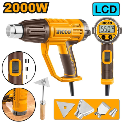 Ingco ηλεκτρονικό αερόθερμο 2000w με ρύθμιση θερμοκρασίας εως και 600°c, , medium
