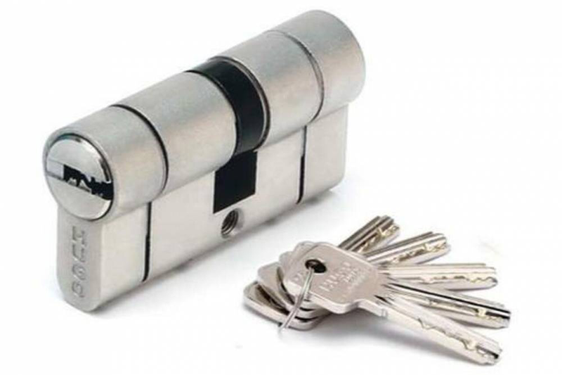 Κυλινδρος με 5 κλειδια 60mm (30-30) nickel cylinder with 5 keys gr3.5s, , medium image number null