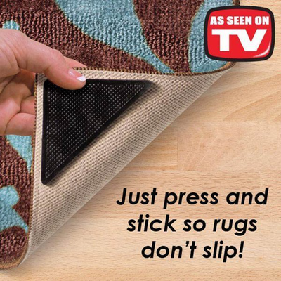 Σετ αυτοκόλλητες λαστιχένιες γωνιές για χαλάκια 4 τμχ, , medium