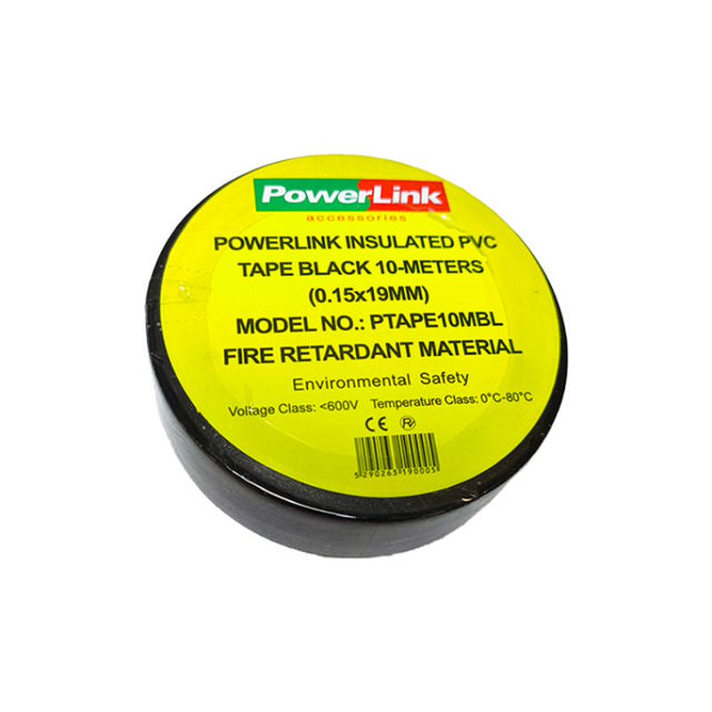 Powerlink insulated rubber tape black 10-meters (0.15x19mm), , medium-null