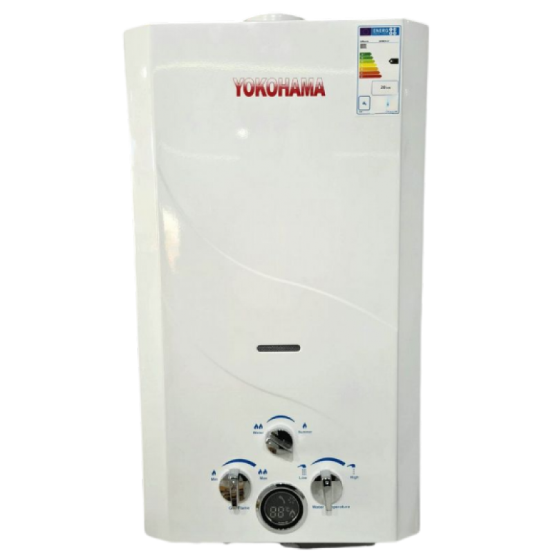 Instant multypoint gas water heater yokohama 10lt yokohama - boiler gas 10lt battery spark, , medium-null