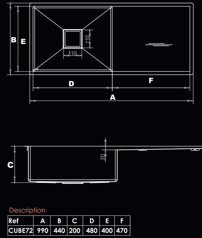 Product image: Kitchen sink cube-72, , medium-null