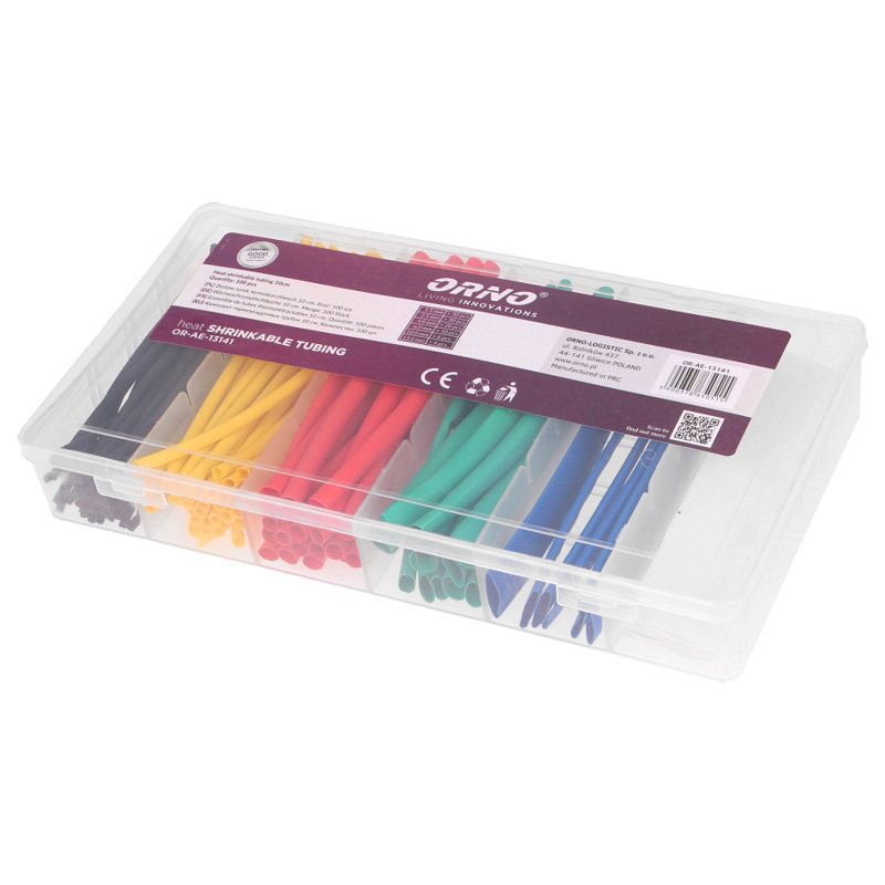 Orno heat shrinkable tubing 100pcs, , medium-null