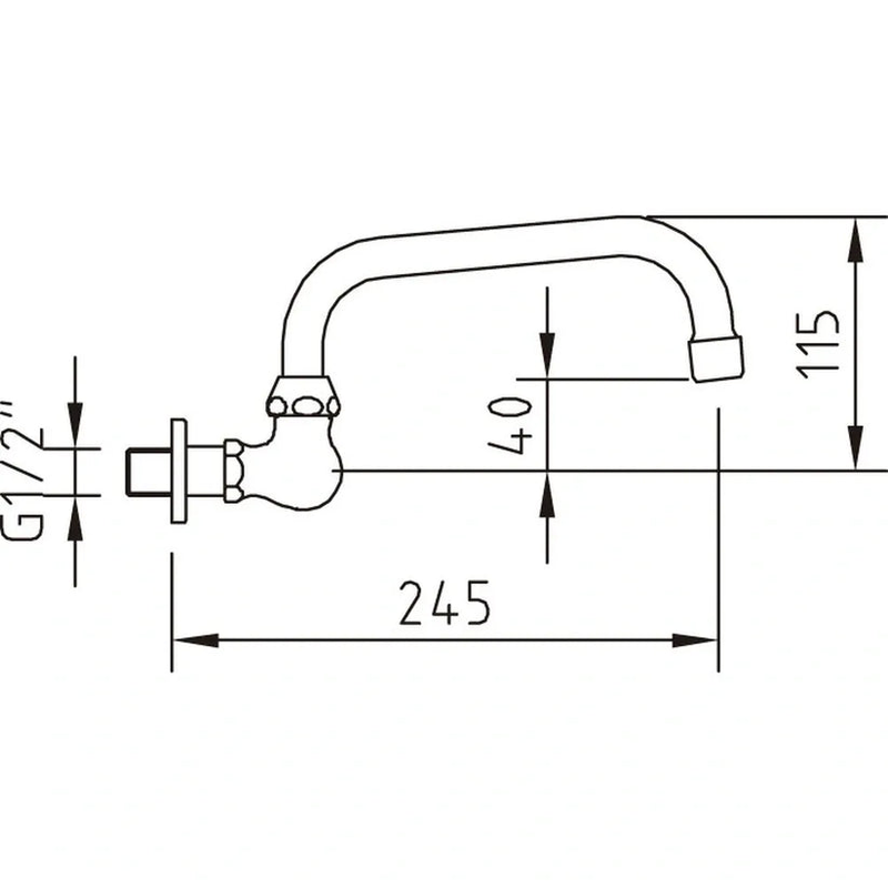 Product image: Guayama wall mounted kitchen mixer, , medium-null
